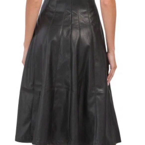 7 For All Mankind faux leather midi dress nwt M - Picture 2 of 2